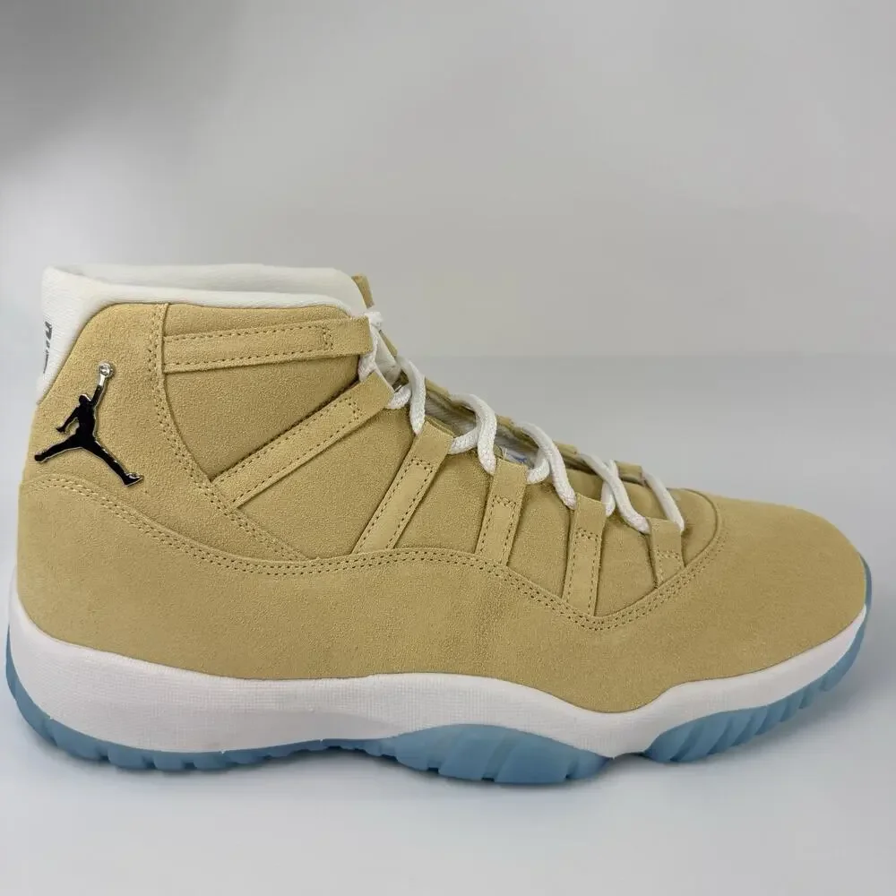 Nike Air Jordan 11 Retro H-Town Canvas Metallic Silver Mens Size 15 Sneakers NEW